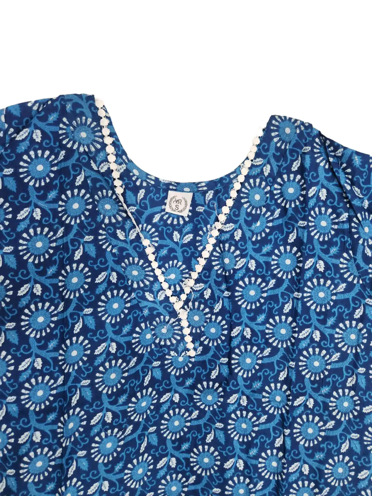 Aishani Blue V NeckSuperior Kurti(kurta only) - Image 4
