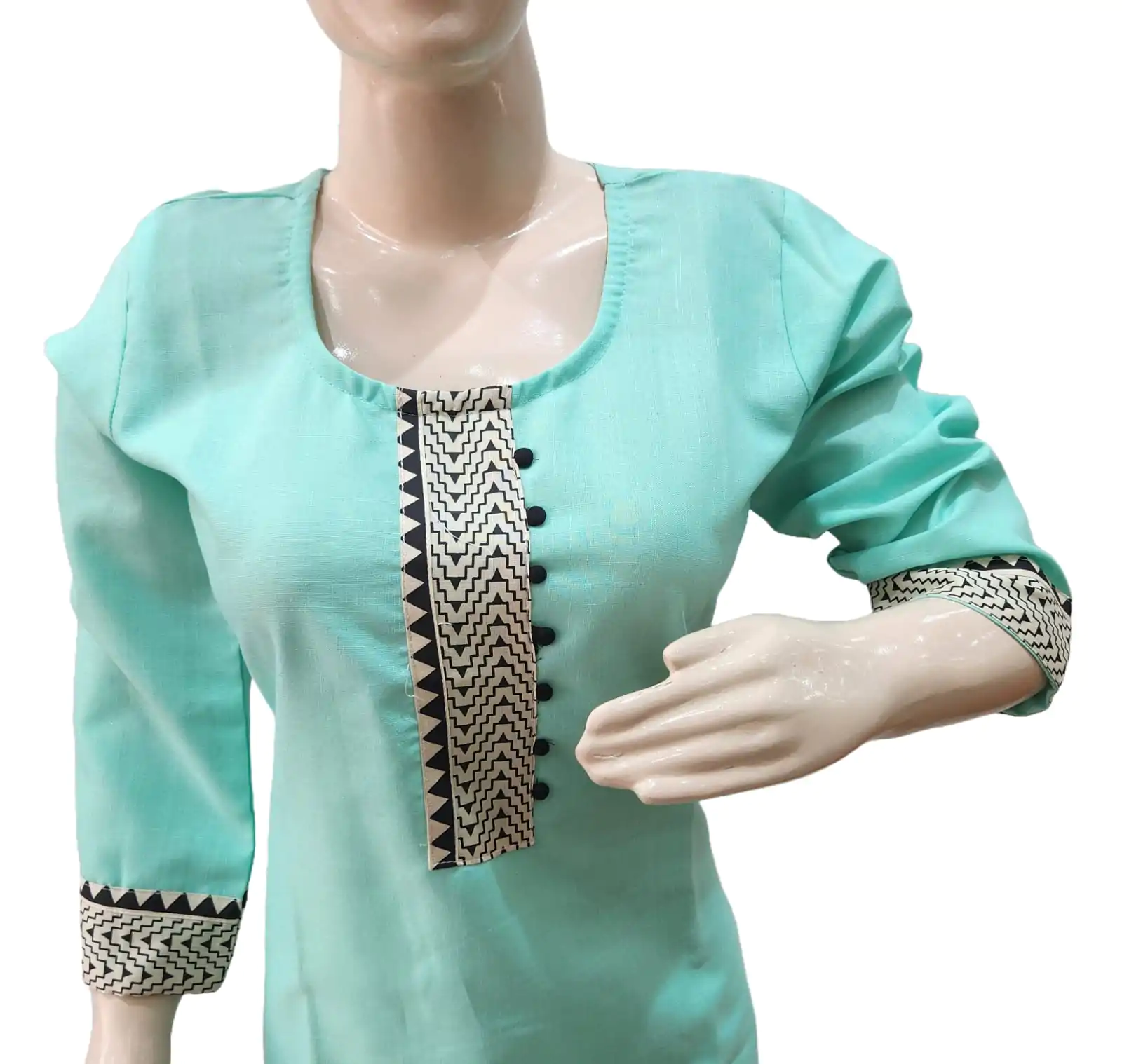 Amazing Green kurti(kurta only) blend cotton - Image 4