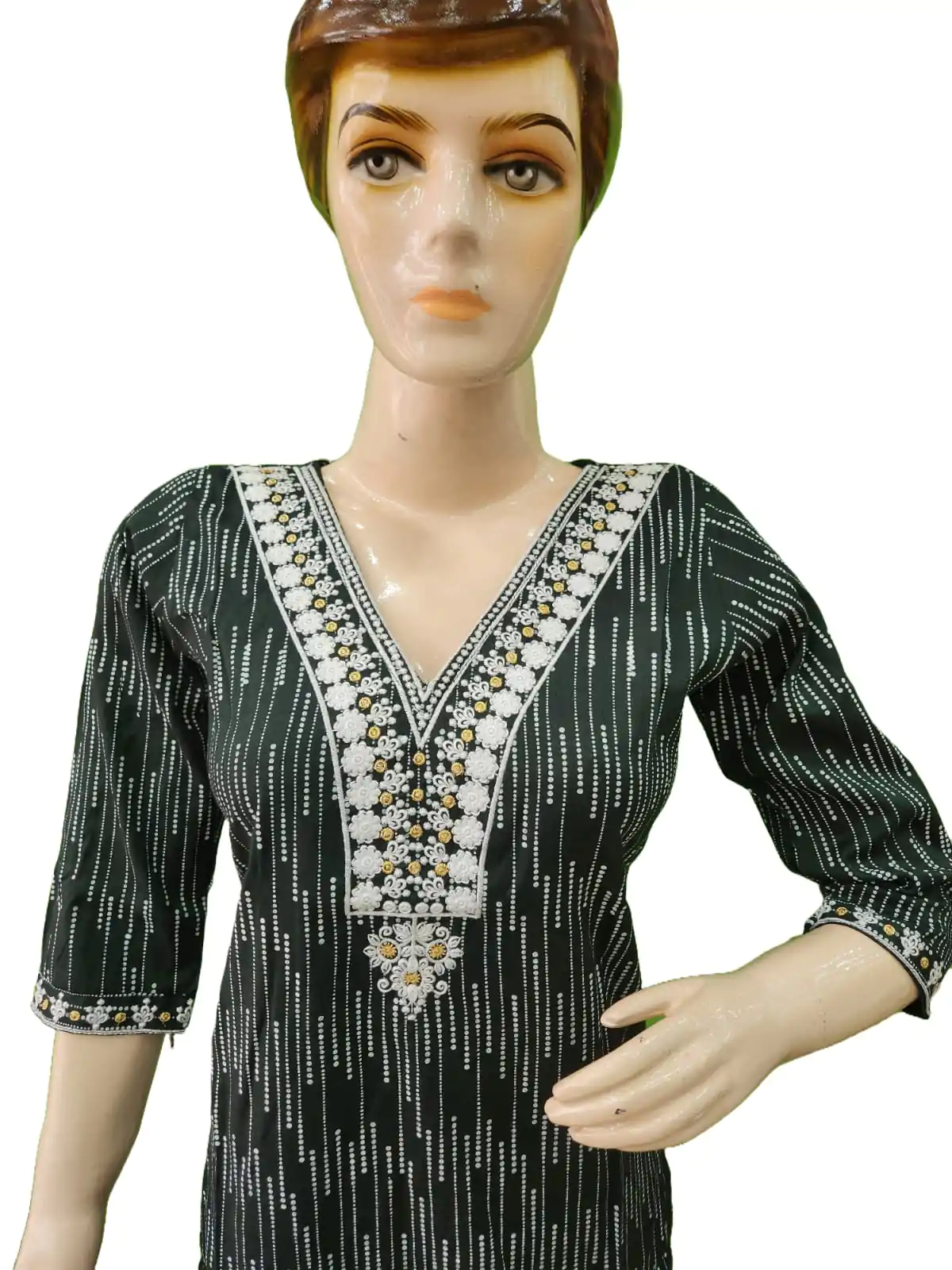 Amazing black kurti(kurta only) blend cotton - Image 2