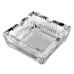 Ashtray, Glass Ashtray Square Crystal Ashtray, Classic Design Ashtray for Weed, Home Large Ashtrays for Cigarettes